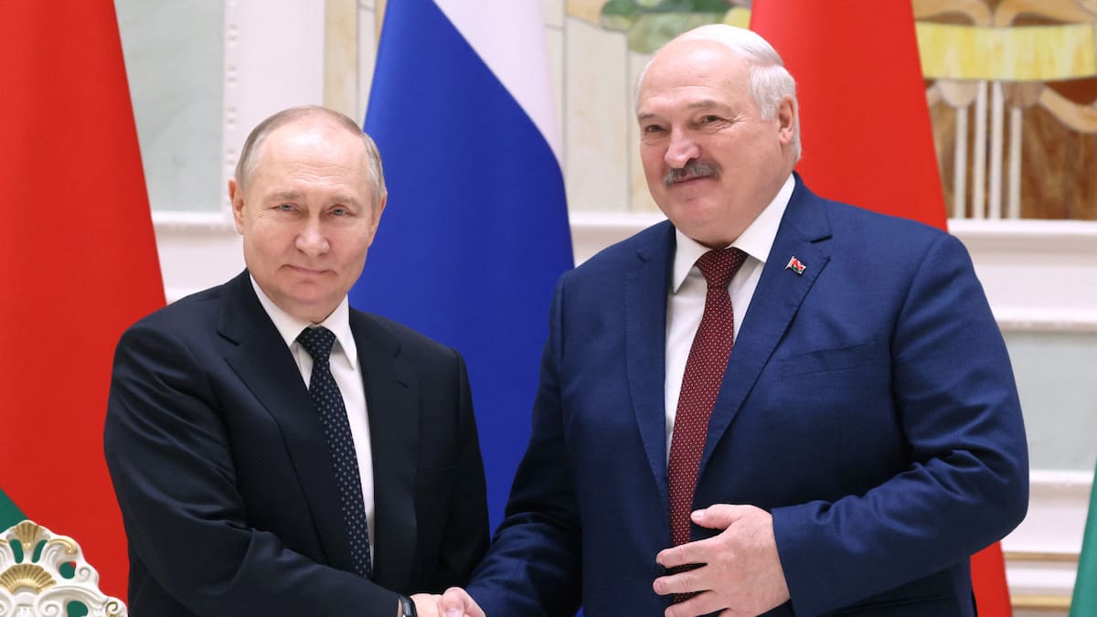 Vladimir Putin y Alexander Lukashenko. Foto: REUTERS.