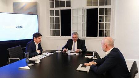 Alberto Fernández, Horacio Rodríguez Larreta y Axel Kicillof