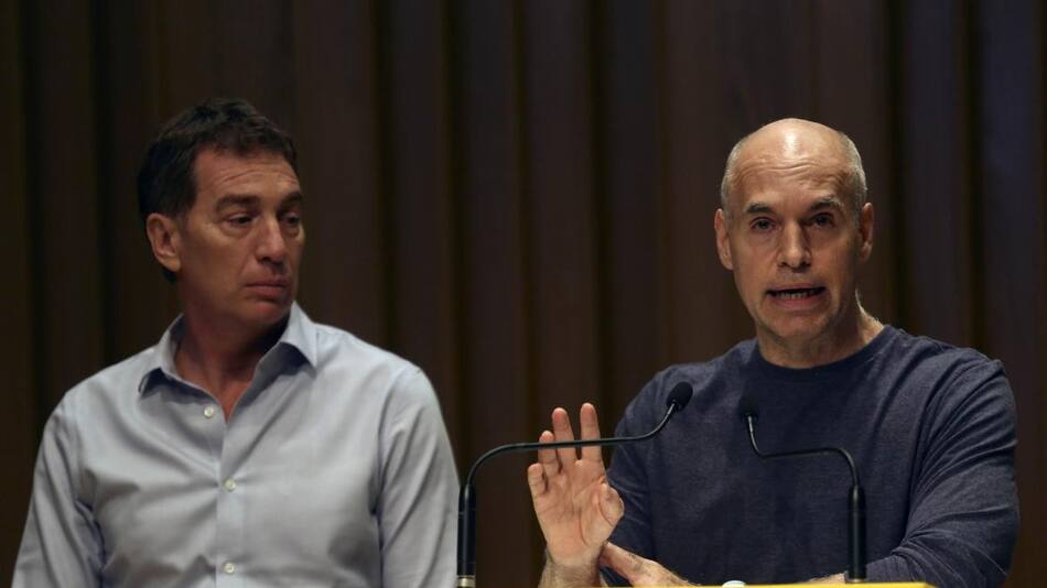 Horacio Rodríguez Larreta, Diego Santilli, Conferencia de prensa tras renuncia de Martín Ocampo, NA