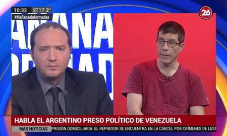 Abogado Marcelo Crovato, Argentino preso político en Venezuela, Canal 26