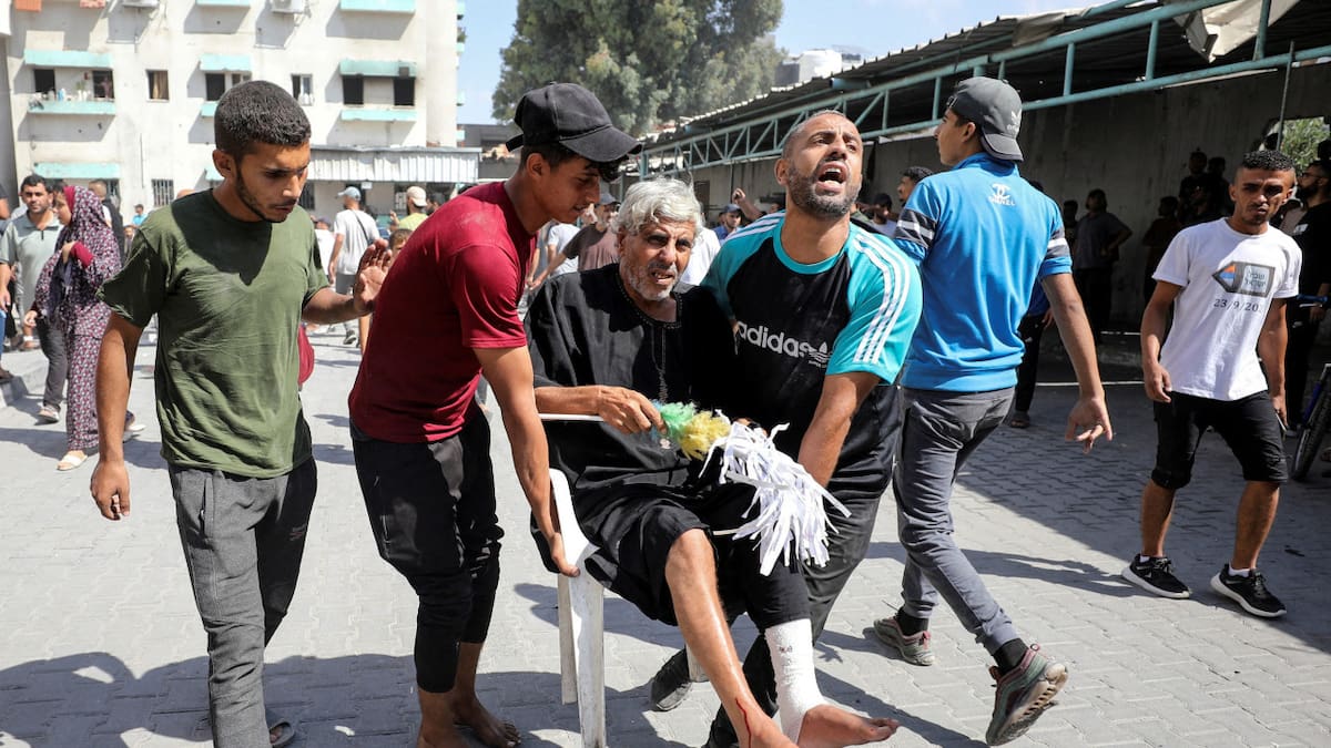Heridos en Gaza por ataques de Israel. Foto: Reuters.
