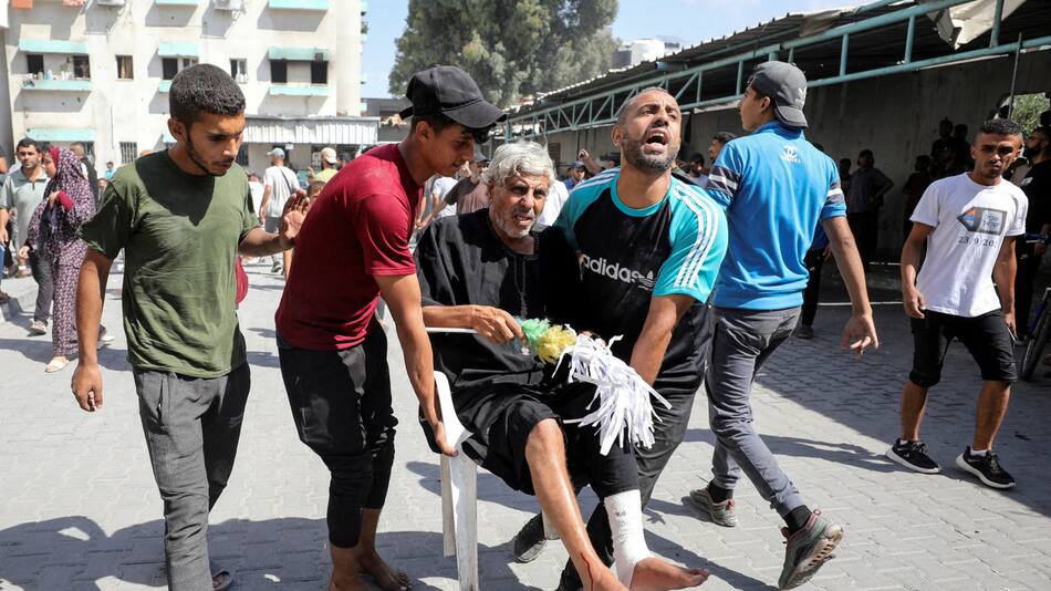 Heridos en Gaza por ataques de Israel. Foto: Reuters.