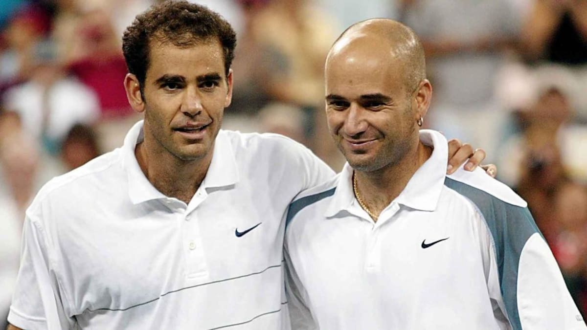 Pete Sampras y Andre Agassi. Foto: ATP Tour.
