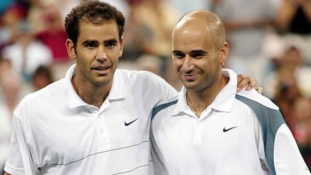 Pete Sampras y Andre Agassi. Foto: ATP Tour.