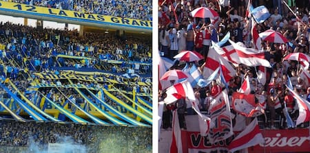 La hinchada de Boca y River. Foto: NA.