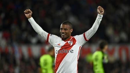 River vs. Barracas Central, festejo de Nicolás De La Cruz. Foto: @RiverPlate.