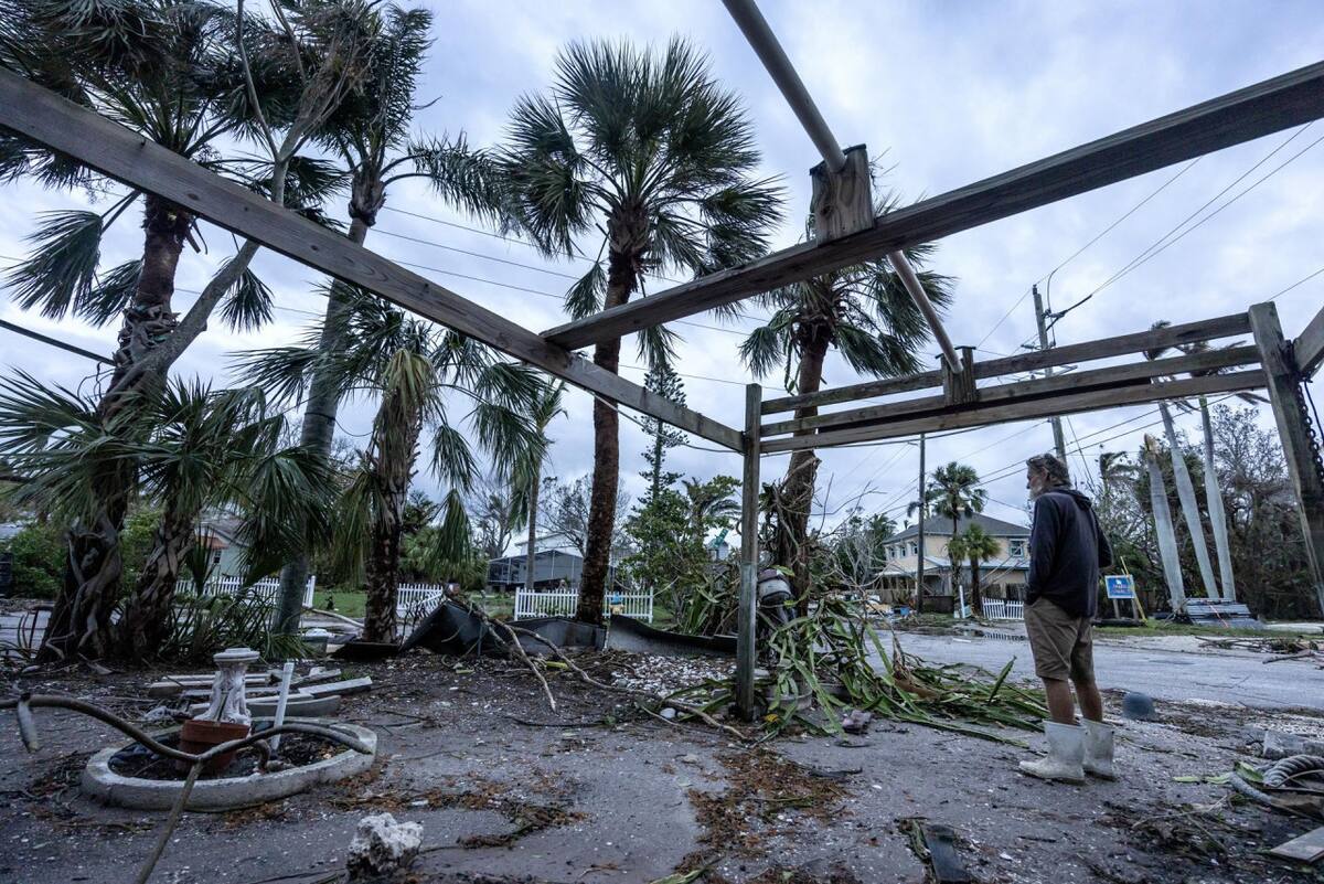 Destrozos en Florida por el huracán Milton. Foto: EFE.