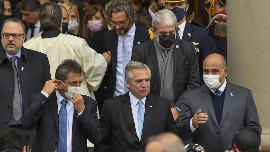 Alberto Fernández, Gabinete, salida de Tedeum, 25 de mayo, NA