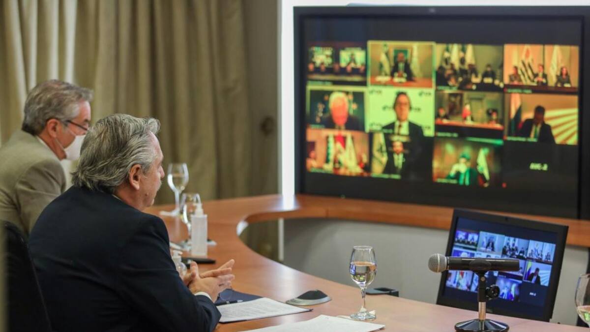 Alberto Fernández en la Cumbre del Mercosur virtual, 2 de julio de 2020, Presidencia de la Nación