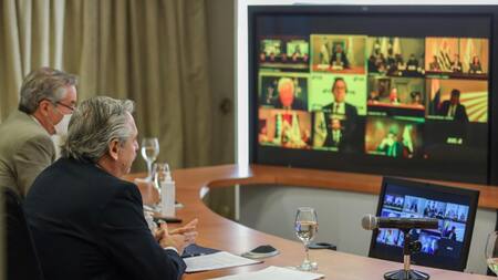 Alberto Fernández en la Cumbre del Mercosur virtual, 2 de julio de 2020, Presidencia de la Nación