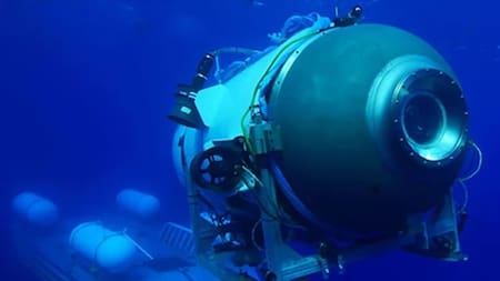 Submarino Titan, de OceanGate. Foto: Gentileza Infobae.