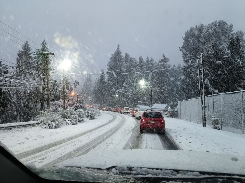 Intensas nevadas en Bariloche. Foto: X.