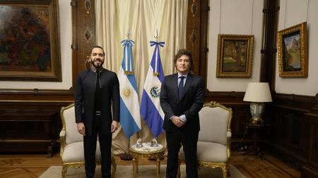 Nayib Bukele y Javier Milei. Foto: presidencia