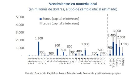 Vencimientos en moneda local, Fundación Capital