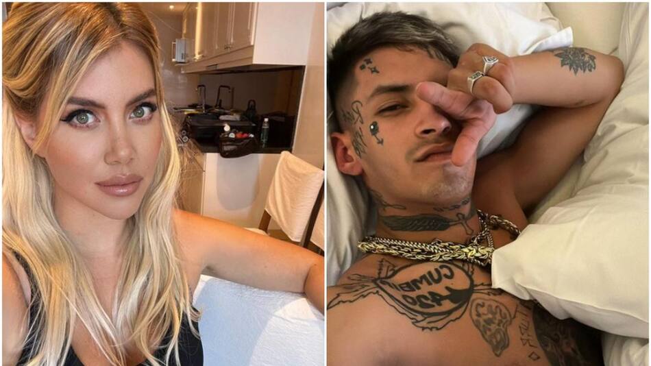 Wanda y L-Gante. Fotos: Instagram/wanda_nara - lgante_keloke