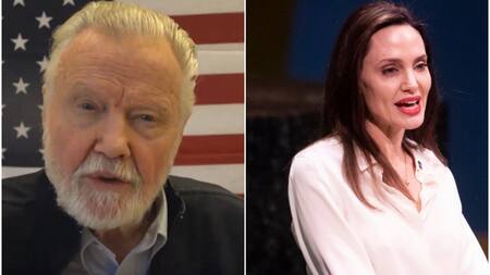 Jon Voight y Angelina Jolie. Foto: captura video - NA.
