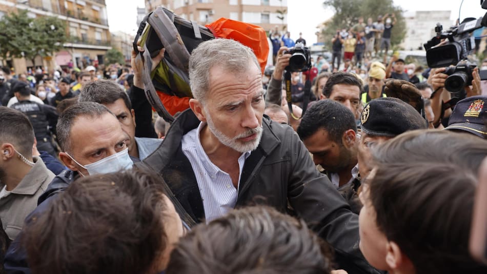 La visita del rey Felipe VI a Valencia. Foto: EFE.
