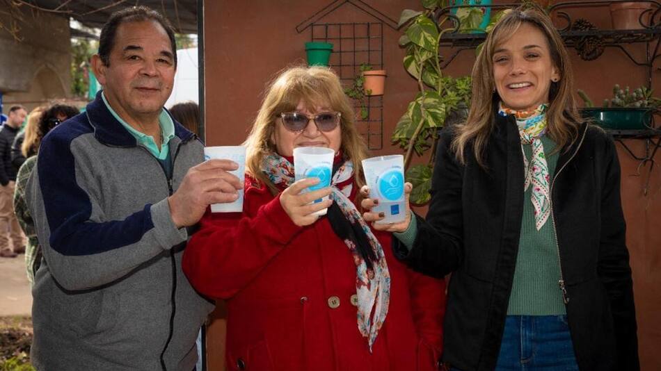 Malena Galmarini inauguró obra de agua potable en Benavídes. Foto: Prensa.
