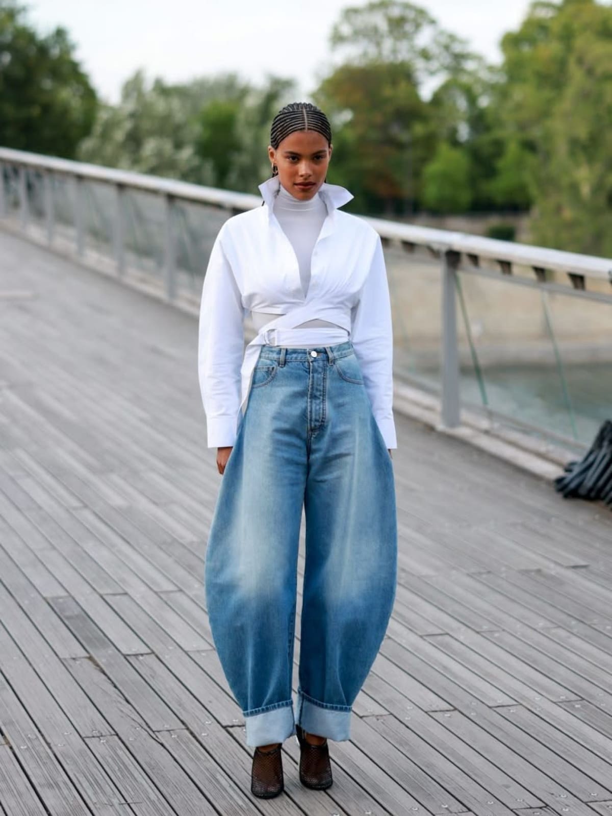 Barrel jeans, ropa, moda. Foto: Pinterest.