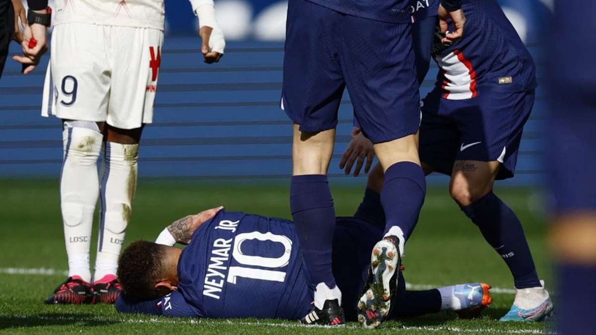 Lesión de Neymar. Foto: Reuters.