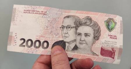 Billete de 2 mil pesos. Fuente: X