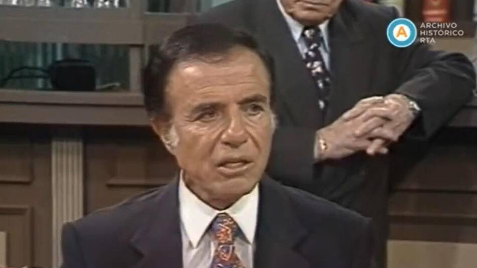 Carlos Menem en Polémica en el Bar, captura de TV