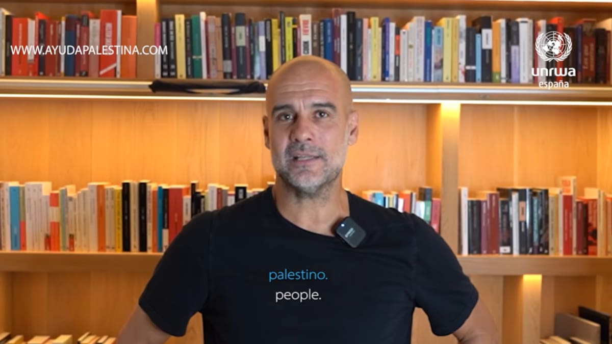 Pep Guardiola alzó la voz por Palestina.