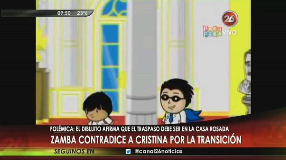 Zamba sobre asunción presidencial (Canal 26)