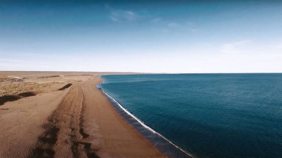 Playa El Doradillo, Chubut. Foto: X