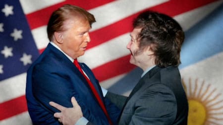 Javier Milei junto a Donald Trump. Foto: X/@JMilei.