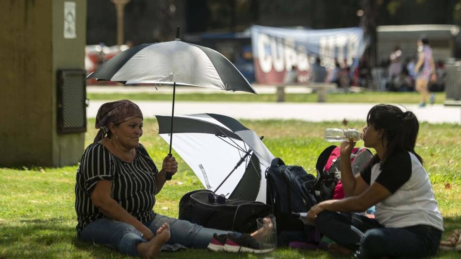 Ola de calor en Buenos Aires. Foto: Télam