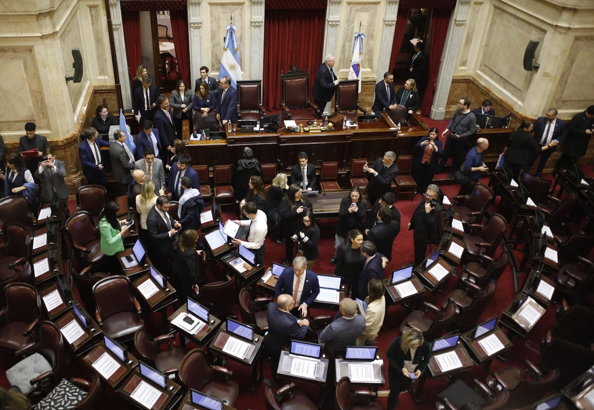 Sesión en la Cámara de Senadores