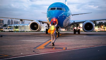 Aerolíneas Argentinas, avión. Foto: NA.