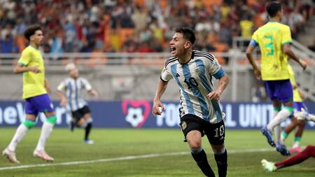 Mundial Sub 17 de Indonesia 2023, Argentina vs. Brasil. Foto: EFE.