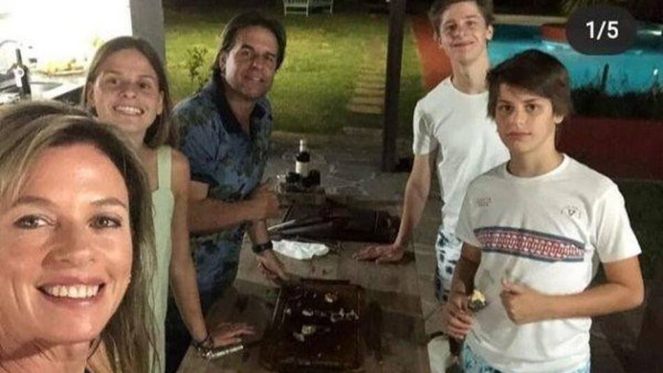 Luis Lacalle Pou, presidente de Uruguay y su familia