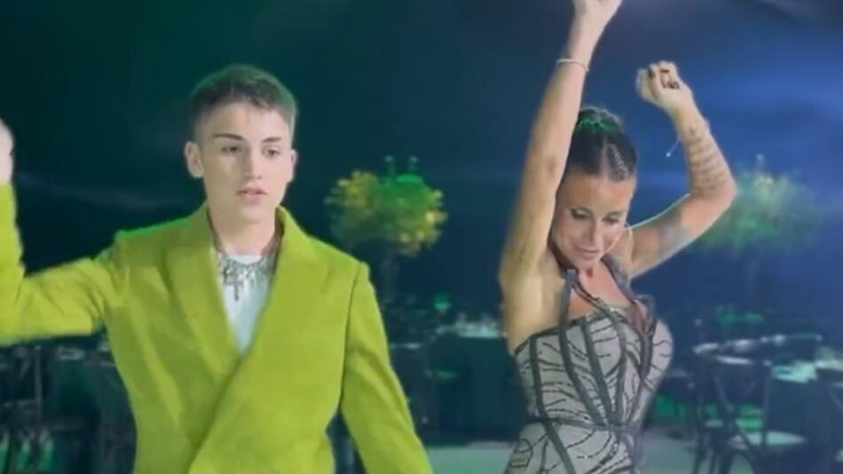 Juan Otero y Florencia Peña en el evento. Foto: Instagram.