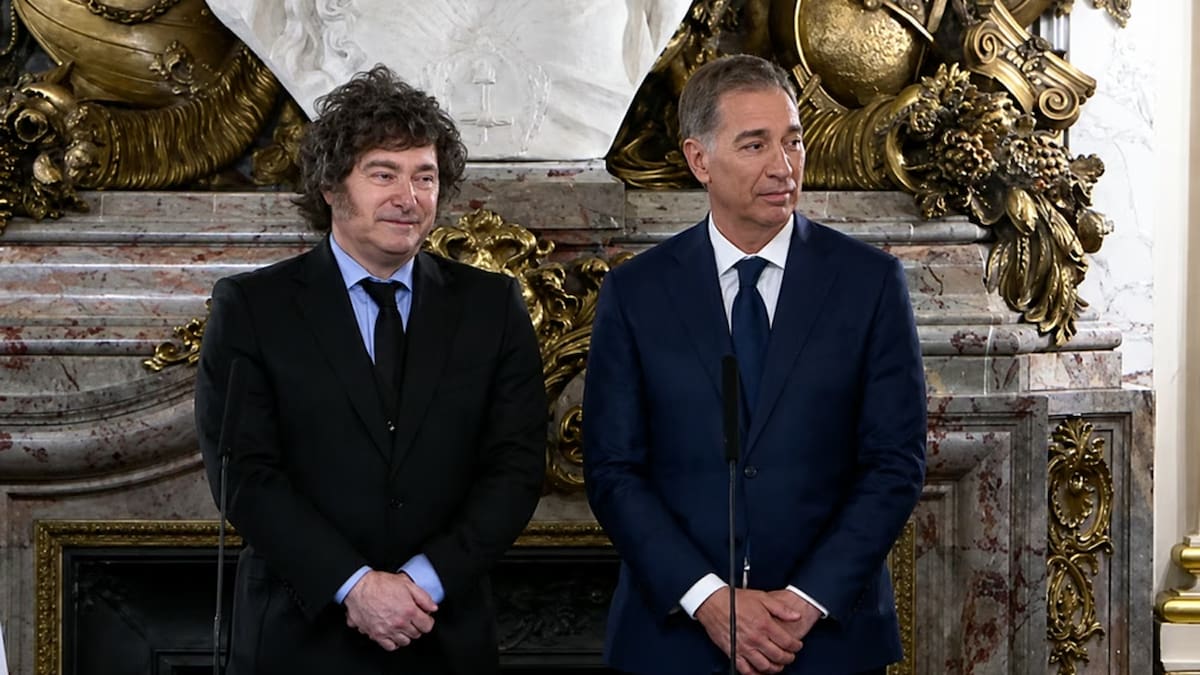Javier Milei y Diego Santilli