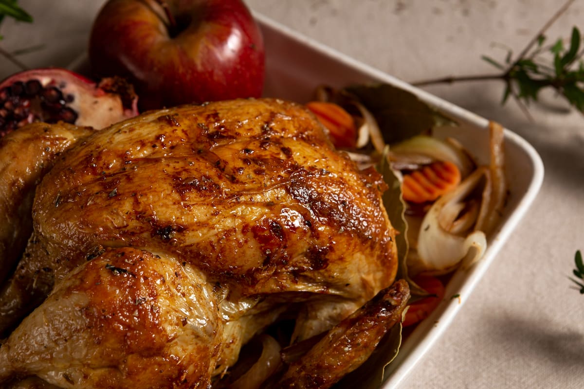 Pollo al horno con verduras
