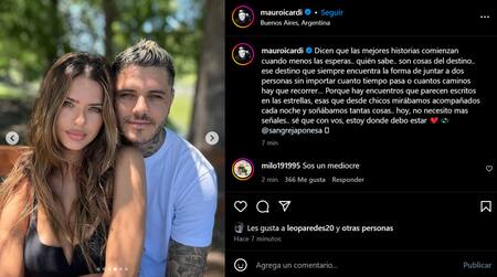 El posteo de Icardi. Foto: captura Instagram