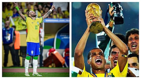 Fuerte cruce entre Neymar y Rivaldo que levantó la polémica. Foto: Fotojet.