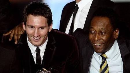 Lionel Messi y Pelé. Foto: NA.