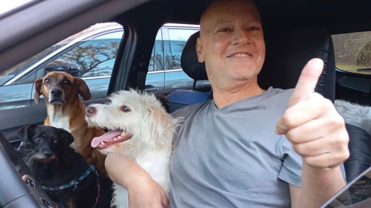 Buscan una familia para Tony, el último perro de Leandro Rud: tiene una discapacidad motriz y era su gran mimado