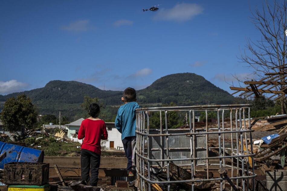 Ciclón en Brasil. Foto: EFE.
