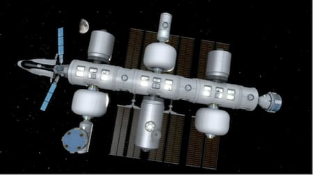Así será Orbital Reef, la estación espacial que Jeff Bezos planea construir con NASA. Foto: Blue Origin.