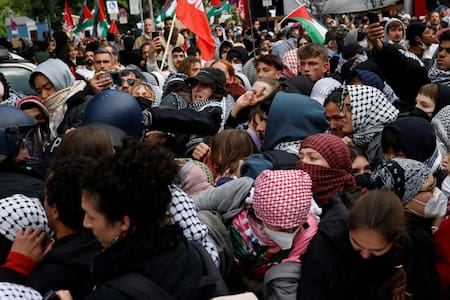 Manifestación en memoria de la Nakba. Foto: Reuters/Axel Schmidt