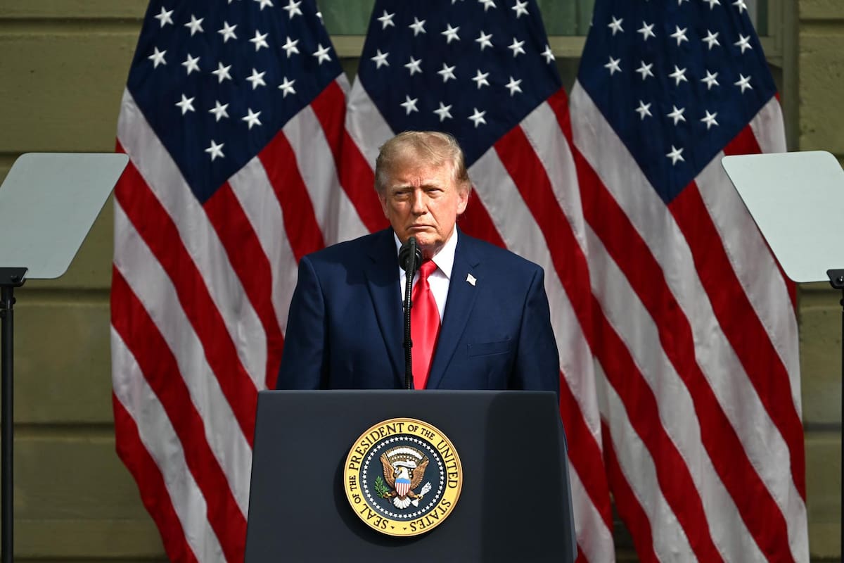 Donald Trump en el acto por el 25° aniversario del atentado a las Torres Gemelas.