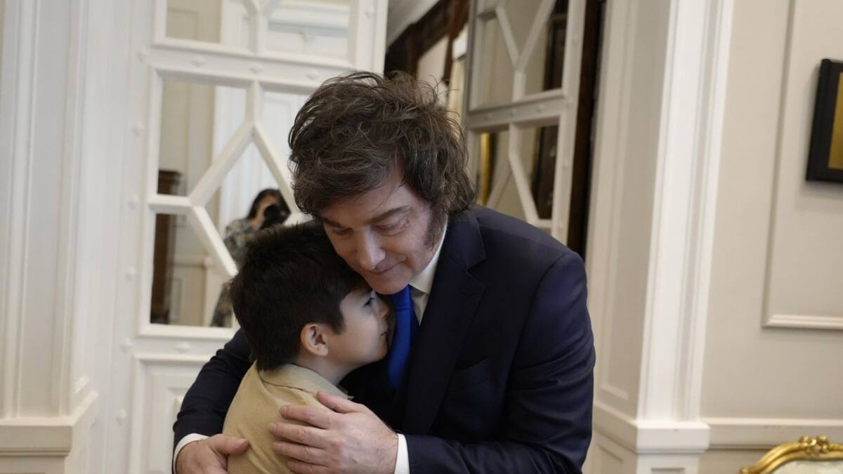 El niño de 11 años volvió a visitar al presidente en Casa Rosada.