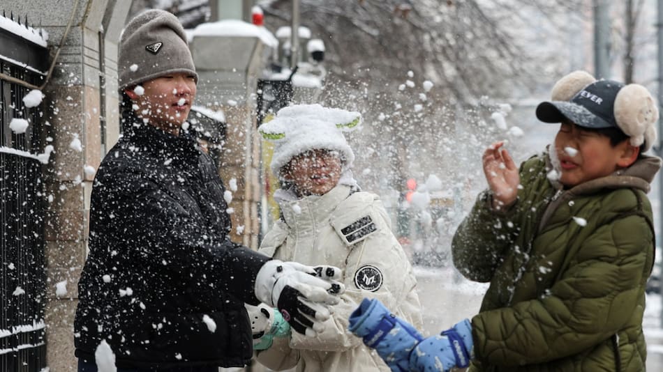 Histórica ola de bajas temperaturas en Pekín. Foto: Reuters.
