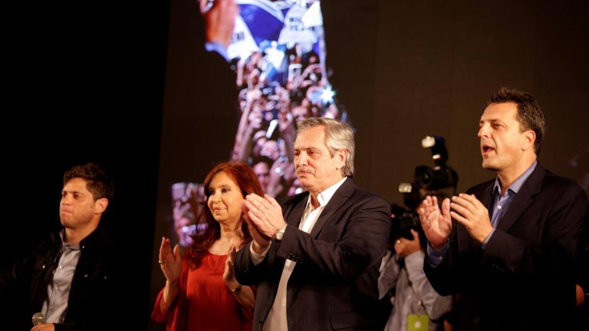 Axel Kicillof, Cristina Kirchner, Alberto Fernández y Sergio Massa, REUTERS