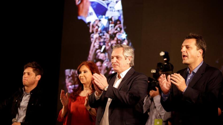 Axel Kicillof, Cristina Kirchner, Alberto Fernández y Sergio Massa, REUTERS